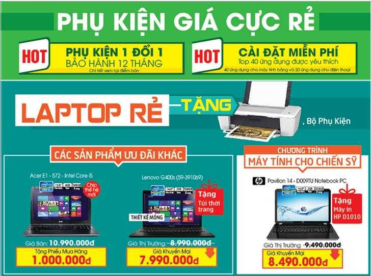 Viettel khuyến mãi đặc biệt khi mua điện thoại, laptop