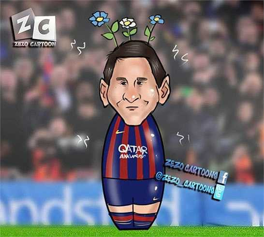Trong khi đó, Messi lại như một bình hoa di động, mất tích suốt 90 phút thi đấu