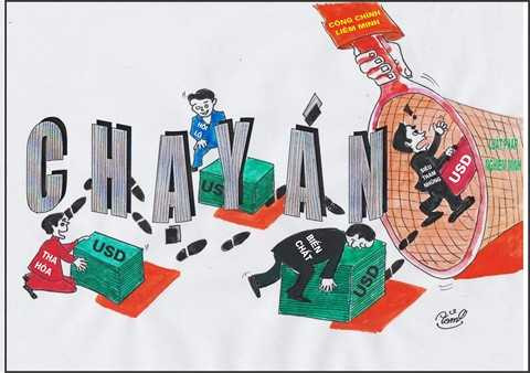 Tranh biếm VACI – MEC: “Xử lý tham nhũng: Chớ để đầu voi đuôi chuột” 