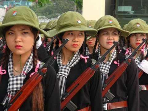 dân quân tự vệ, diễu binh, chiến thắng Điện Biên Phủ