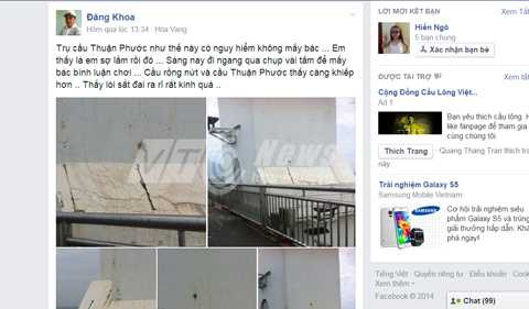 Đà Nẵng, cầu Thuận Phước, vết nứt, sự cố, lo ngại