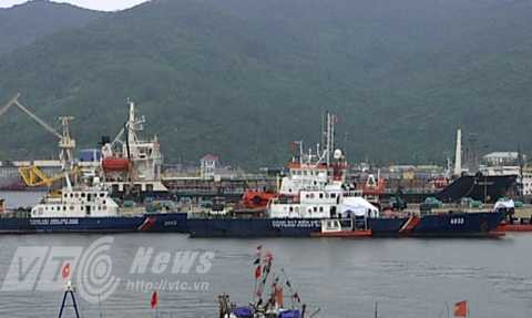 tàu cảnh sát biển, bị đâm, tàu Trung Quốc, vào bờ, sửa chữa, Đà Nẵng