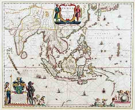 Trong bản đồ do W. Blaeu vẽ năm 1645, quần đảo Frael (Hoàng Sa) được vẽ nối liền với các đảo: Pulo Secca de Mare (Cù Lao Thu, tức đảo Phú Quý), Pulo Cambir (Cù Lao Xanh), Pullo Canton (Cù Lao Ré, tức đảo Lý Sơn), thành một chuỗi đảo liên hoàn thuộc lãnh thổ Cochinchina (Đàng Trong).... Ảnh: Tuổi Trẻ.