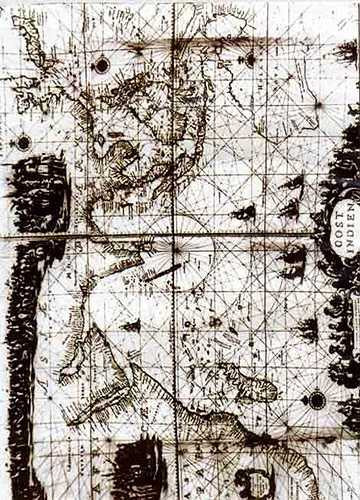 Bản đồ châu Á thế kỷ XVII do Công ty Đông Ấn Hà Lan (V.O.C) ấn hành. Khu vực Hoàng Sa được thể hiện trên các tuyến đường giao thương quốc tế lúc bấy giờ đã được người phương Tây coi là vị trí chiến lược trọng yếu. Ảnh: Báo Đà Nẵng.