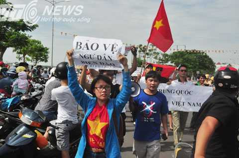 Đà Nẵng, Trung Quốc, tuần hành, xuống đường, phản đối,
