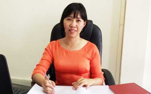 Cô Cao Thị Ngọc Hà- hiểu trưởng trường Chuyên Lý Tự Trọng TP Cần Thơ.