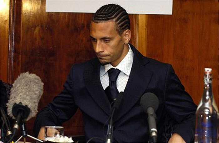 Ngày 18/12/2003, Ferdinand dính án phạt cấm thi đấu 8 tháng vì quên kiểm tra doping. Anh không có tên trong danh sách dự Euro 2004