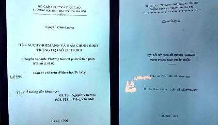 Bìa hai cuốn luận án Phó tiến sỹ