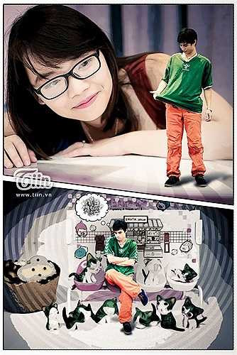 Anh chàng được mặc quần áo như người Trái đất.