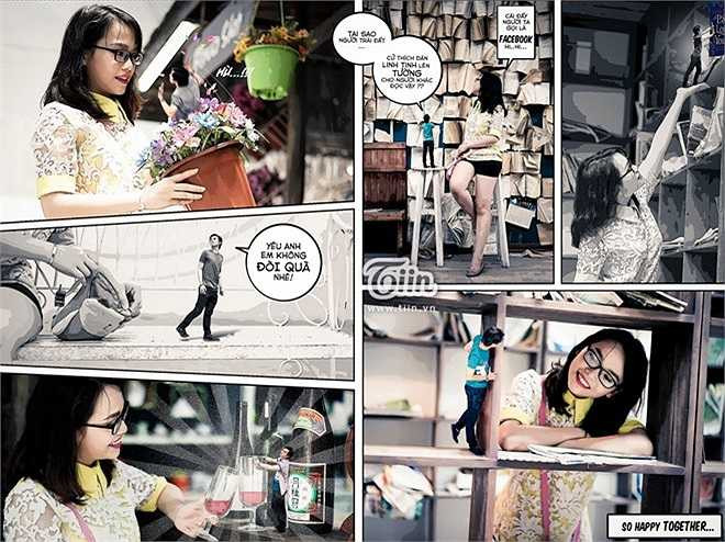 Cặp đôi trải qua những giây phút vui vẻ bên nhau.