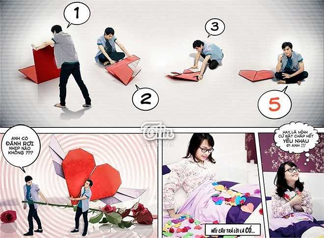 Tình yêu lớn dần theo năm tháng, anh chàng tí hon muốn ngỏ lời cầu hôn với cô gái mình yêu.