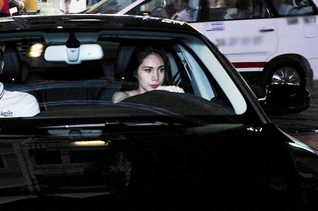 Trong đêm 6/4/2014, Thủy Tiên lái chiếc Audi của mình đi chấm thi Bước nhảy hoàn vũ.