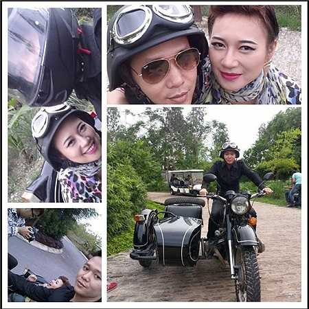 Trái với mối quan hệ với nhiếp ảnh gia Na Sơn trước đó, Khánh Linh tỏ ra khá thoải mái khi trò chuyện với người tình trước ống kính.