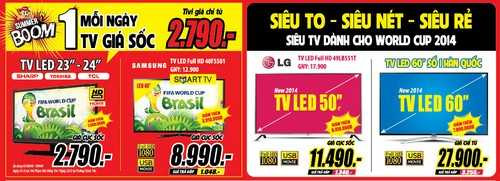 Khởi động Worldcup 2014 - MediaMart tặng 1.500 quạt cây cao cấp khi mua TV bất kỳ