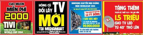 Khởi động Worldcup 2014 - MediaMart tặng 1.500 quạt cây cao cấp khi mua TV bất kỳ