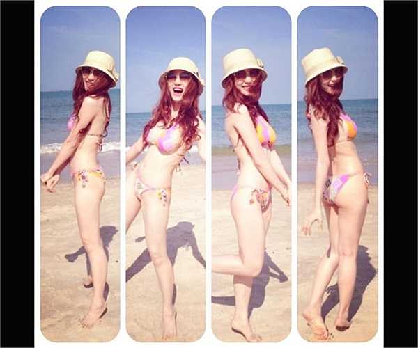 Ngân Khánh không chỉ sở hữu một gương mặt đẹp, cô còn là kiều nữ có body gợi cảm. 