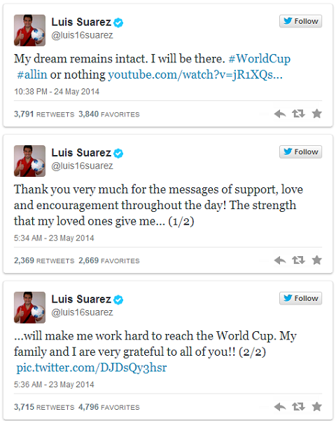 Luis Suarez đã sẵn sàng cho World Cup