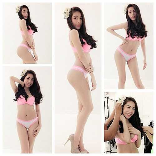 Hậu trường chụp ảnh bikini của Thủy Tiên cũng đã đủ xinh đẹp, hấp dẫn.