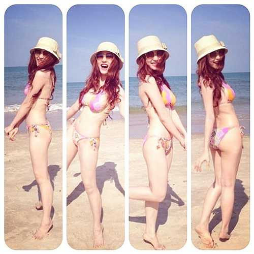 Nữ hoàng khiêu vũ 2014 Ngân Khánh nóng bỏng trên bãi biển dịp hè.