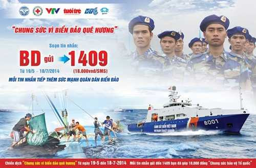 Hơn nửa triệu tin nhắn ‘Chung sức vì biển đảo quê hương