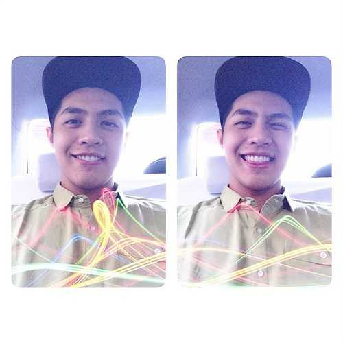 Noo Phước Thịnh nhí nhảnh chụp ảnh.