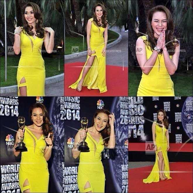 Trong danh sách đề cử 2014, cái tên Mỹ Tâm xuất hiện ở 3 hạng mục là Nghệ sĩ nữ xuất sắc nhất, Nghệ sĩ trình diễn live xuất sắc nhất và Nghệ sĩ giải trí xuất sắc. Ảnh: AP