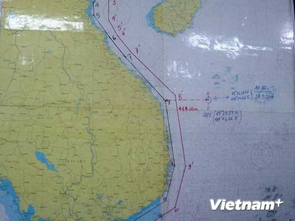 Trung Quốc đã dịch chuyển kéo giàn khoan Hải Dương-981 cách vị trí cũ 23 hải lý. Ảnh: Thanh Tâm/Vietnam+