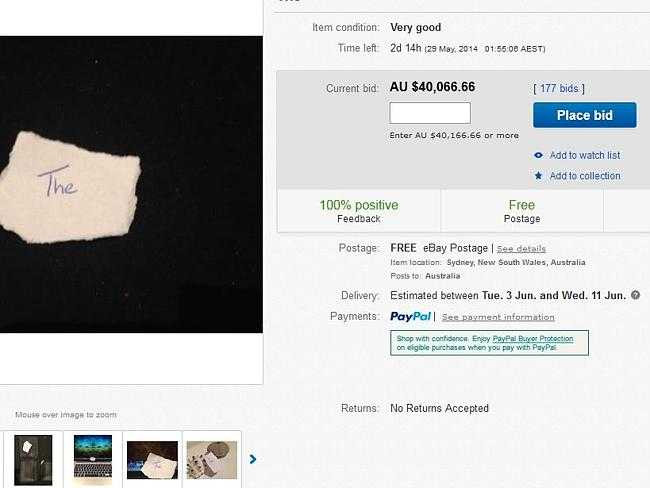 Kỳ khôi mẩu giấy rách được đấu giá hàng trăm triệu