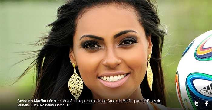 Anna Sutil - đại diện của Bờ Biển Ngà với vẻ đẹp da màu quyến rũ.