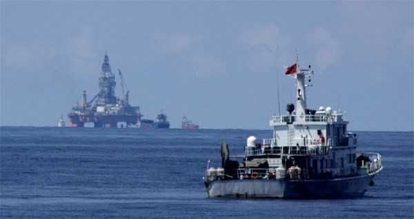 Giàn khoan Hải Dương 981 vẫn nằm sâu trong vùng đặc quyền kinh tế của Việt Nam - Ảnh: Cảnh sát biển