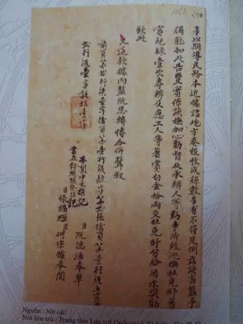 Châu bản ngày 13/7 năm Minh Mạng thứ 16 về việc trị tội một số quan lại và xét thưởng một số dân binh