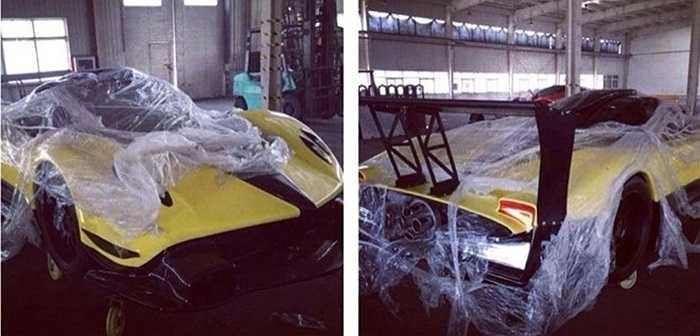 Pagani Zonda Revolution đang để trong kho tại một công ty sản xuất xe nhái của Trung Quốc.