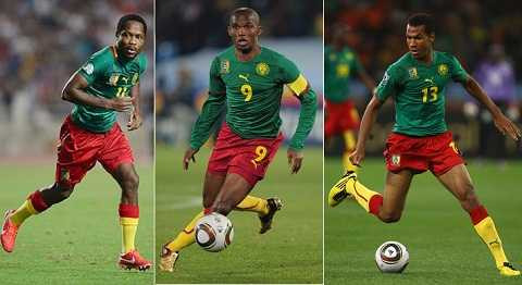bộ ba tấn công của Cameroon: Moukandjo - Eto’o - Choupo-Moting