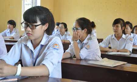 Thí sinh trong kỳ thi tốt nghiệp THPT 2014