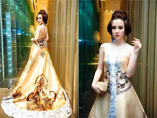 Tại lễ kỷ niệm của một đơn vị truyền thông, Angela Phương Trinh tự tin sải bước trên thảm đỏ với thần thái của một nữ hoàng.