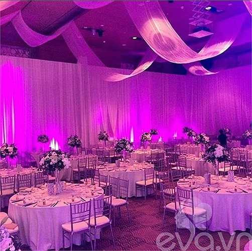 Bên cạnh đó là việc toàn bộ ghế trong tiệc cưới của Trà My hoàn toàn khác với ghế của các khách sạn. Ghế không được bọc như bình thường mà tất cả ghế Tiffany đều được nhập về từ nước ngoài