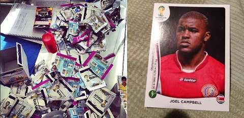 Chân sút 21 tuổi của Costa Rica không thể tìm thấy chính mình trong 500 'thẻ bài' Panini World Cup 2014