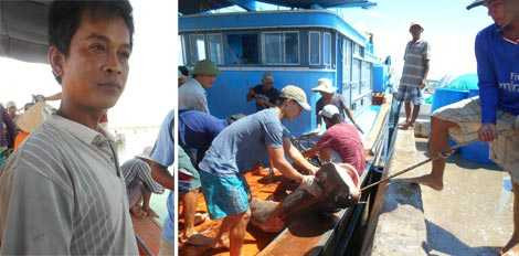  Kình ngư Phan Hạnh cùng các bạn biển săn cá nhám ở ngư trường Hoàng Sa thuộc vùng đặc quyền kinh tế của Việt Nam.