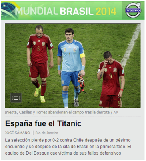 'Titanic' Tây Ban Nha - tờ El Pais