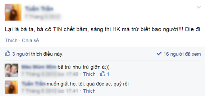 Học trò chửi thầy cô