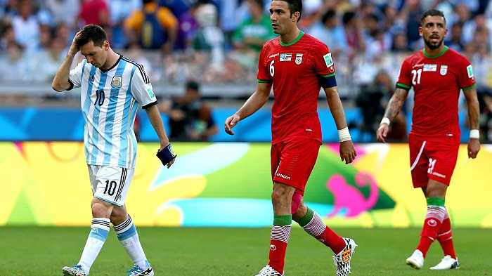 Messi đã chỉ có thể lóe sáng ở những giây bù giờ trong trận đấu với Iran
