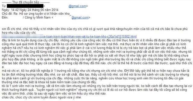 Nội dung bức thư được cộng đồng mạng chia sẻ.