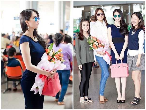 Một trong những set trang phục ôm dáng, kết hợp cùng giày cao gót bất tiện khi người đẹp chuẩn bị đáp chuyến bay ra nước ngoài.