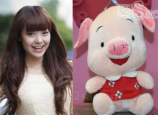 Minh Hằng có một biệt danh rất dễ thương là Bé Heo. Quả thực biệt danh này khá phù hợp với gương mặt bầu bĩnh của cô nàng.