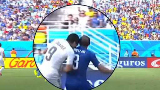 Hành động cắn vào vai Chiellini của Luis Suarez