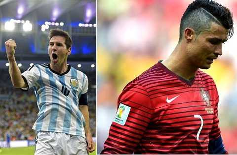 Hình đối lập giữa Messi và Ronaldo