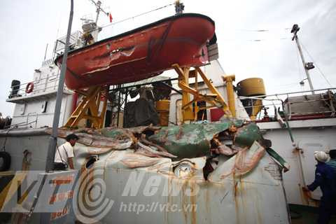 Kiểm ngư, TRung Quốc, tấn công, thương tích, trở về, hư hại, Hoàng Sa, chấp pháp