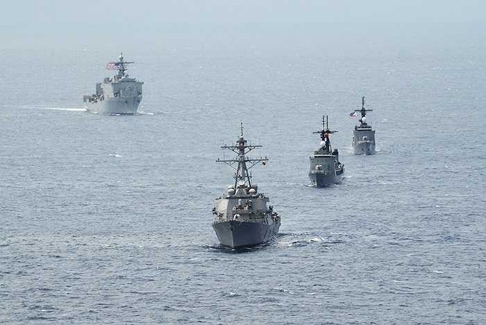 Các tàu chiến Mỹ tham gia tập trận cùng tàu Hải quân Philippines