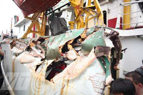 'Chiến binh' KN 951 bị tàu Trung Quốc đâm tan nát đã trở về