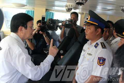 Trương Tấn Sang, Chủ tịch nước, thăm Cảnh sát biển, Việt Nam, chủ quyền